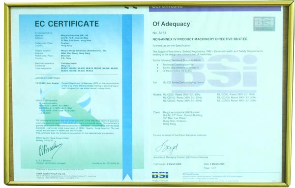 EC CERTIFICATE